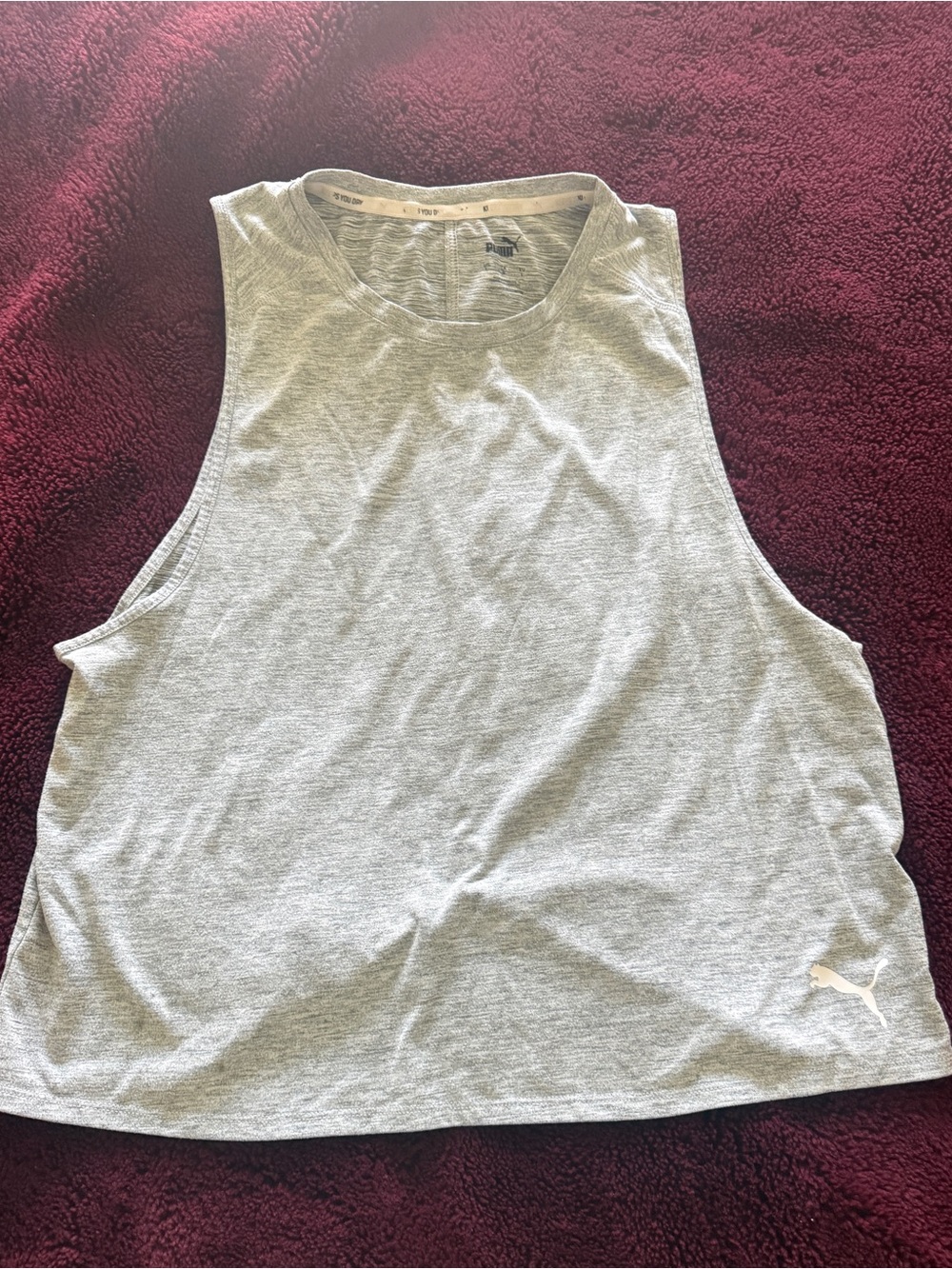 Puma Women's Heather Gray Athletic Tank Top